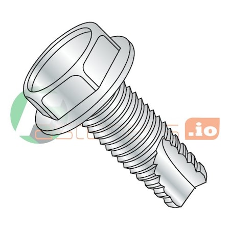 Thread Cutting Screw, 5/16-18 X 1-3/4 In, Zinc Plated Steel Hex Head Hex Drive, 1000 PK